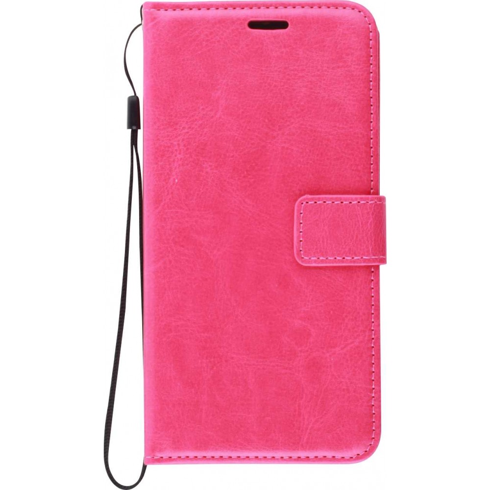 Hülle Samsung Galaxy S22 - Premium Flip Leder Tasche - Dunkelrosa