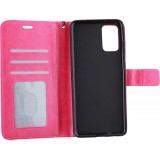 Hülle Samsung Galaxy S22 - Premium Flip Leder Tasche - Dunkelrosa