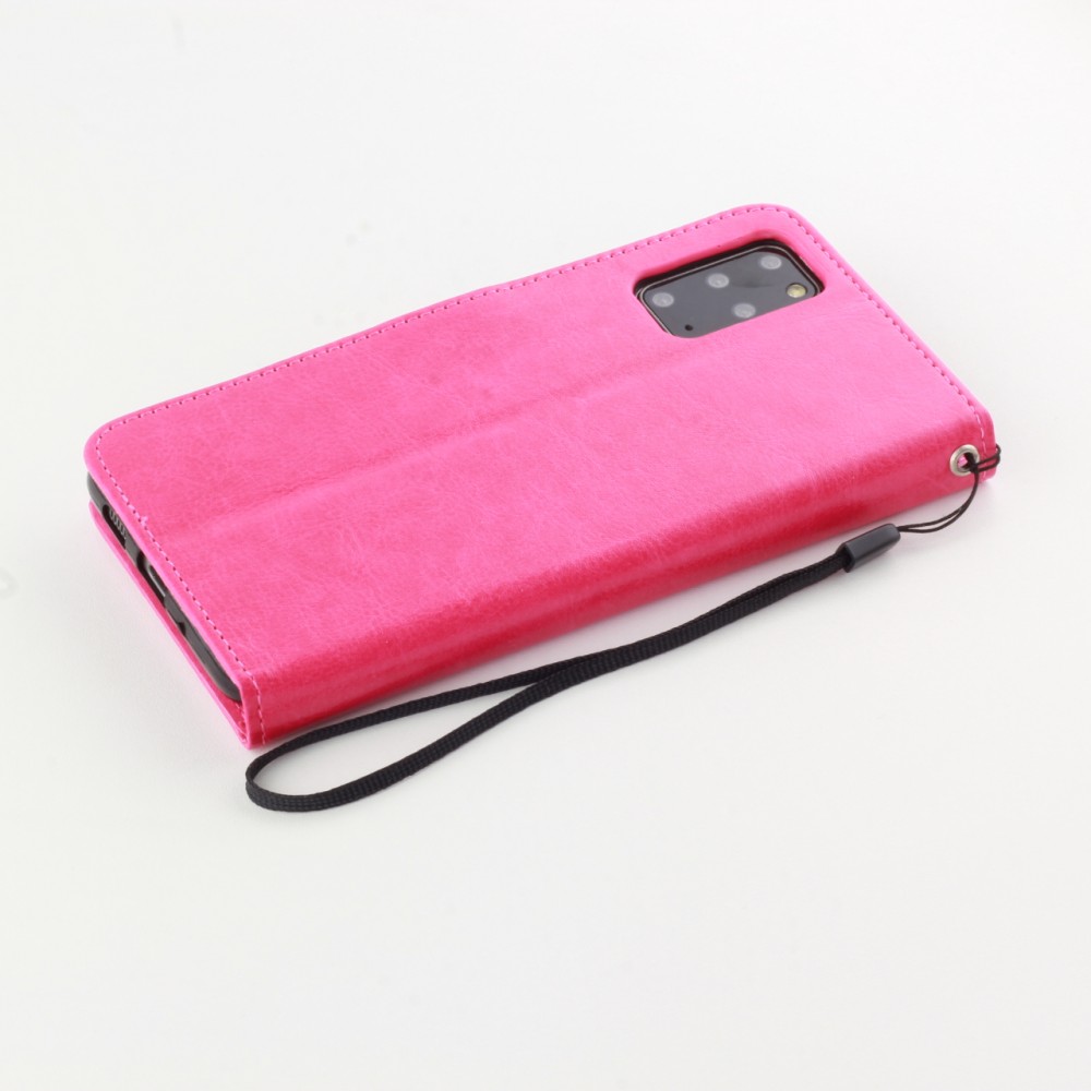 Hülle Samsung Galaxy S22 - Premium Flip Leder Tasche - Dunkelrosa