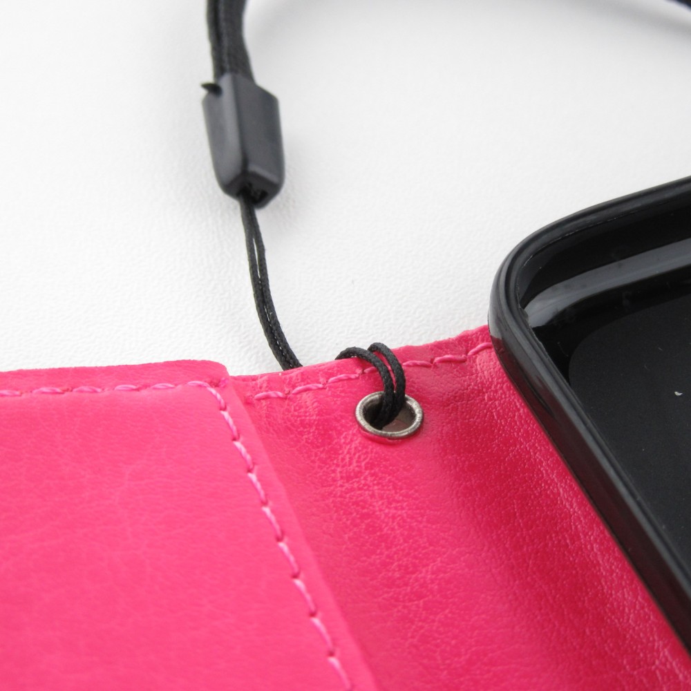 Hülle Samsung Galaxy S22 - Premium Flip Leder Tasche - Dunkelrosa