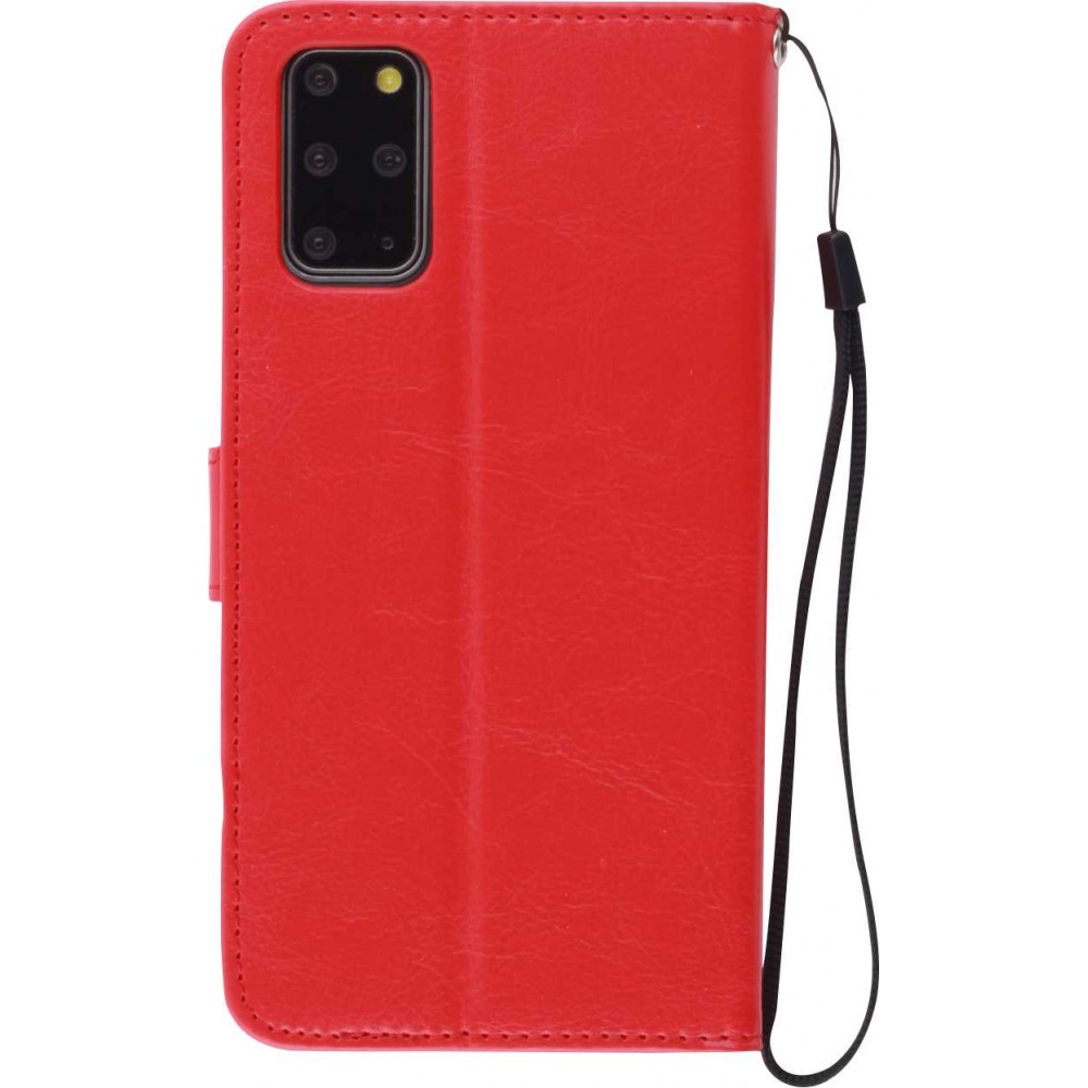 Hülle Samsung Galaxy A51 - Premium Flip Leder Tasche - Rot