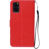 Hülle Samsung Galaxy A51 - Premium Flip Leder Tasche - Rot