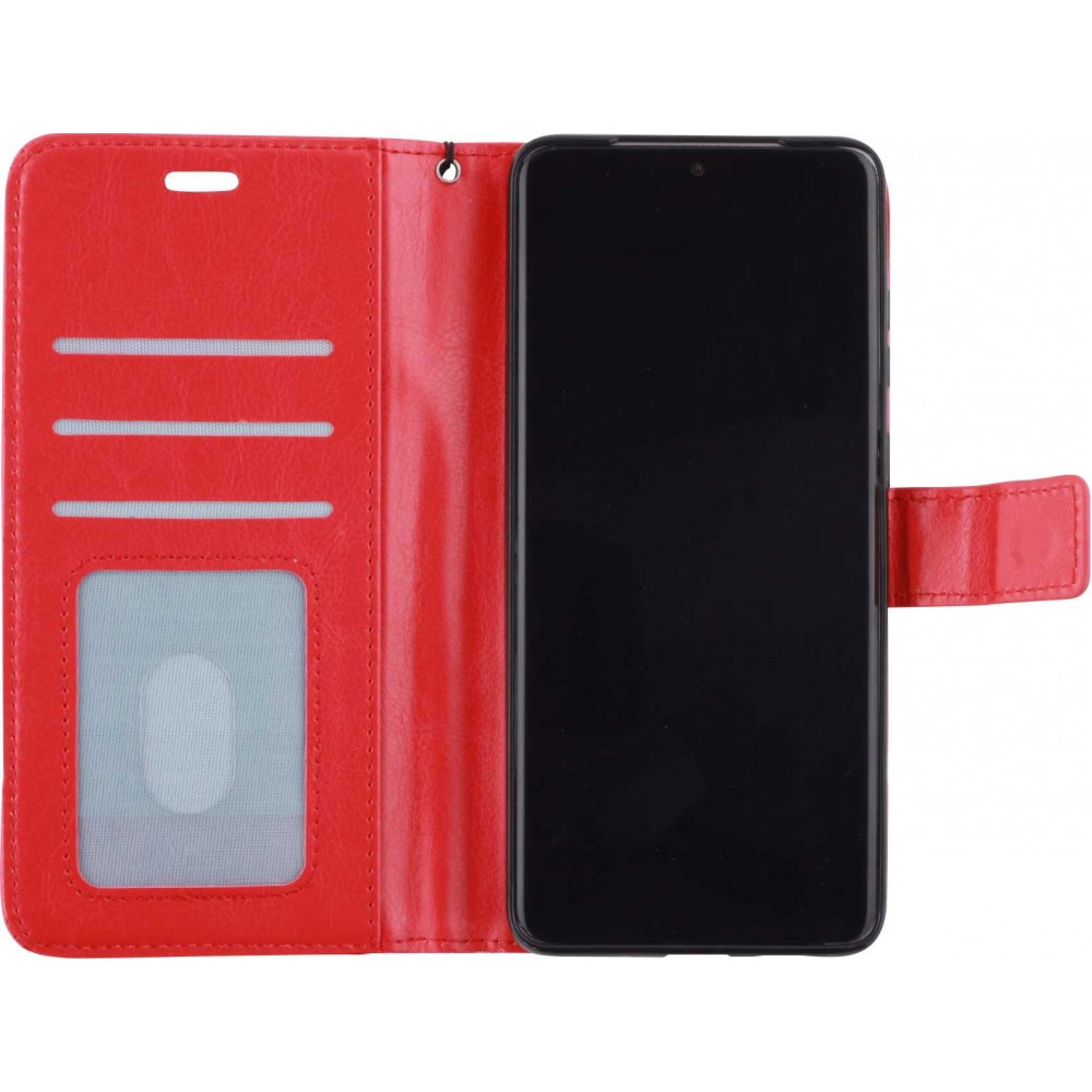 Hülle Samsung Galaxy A34 - Premium Flip Leder Tasche - Rot