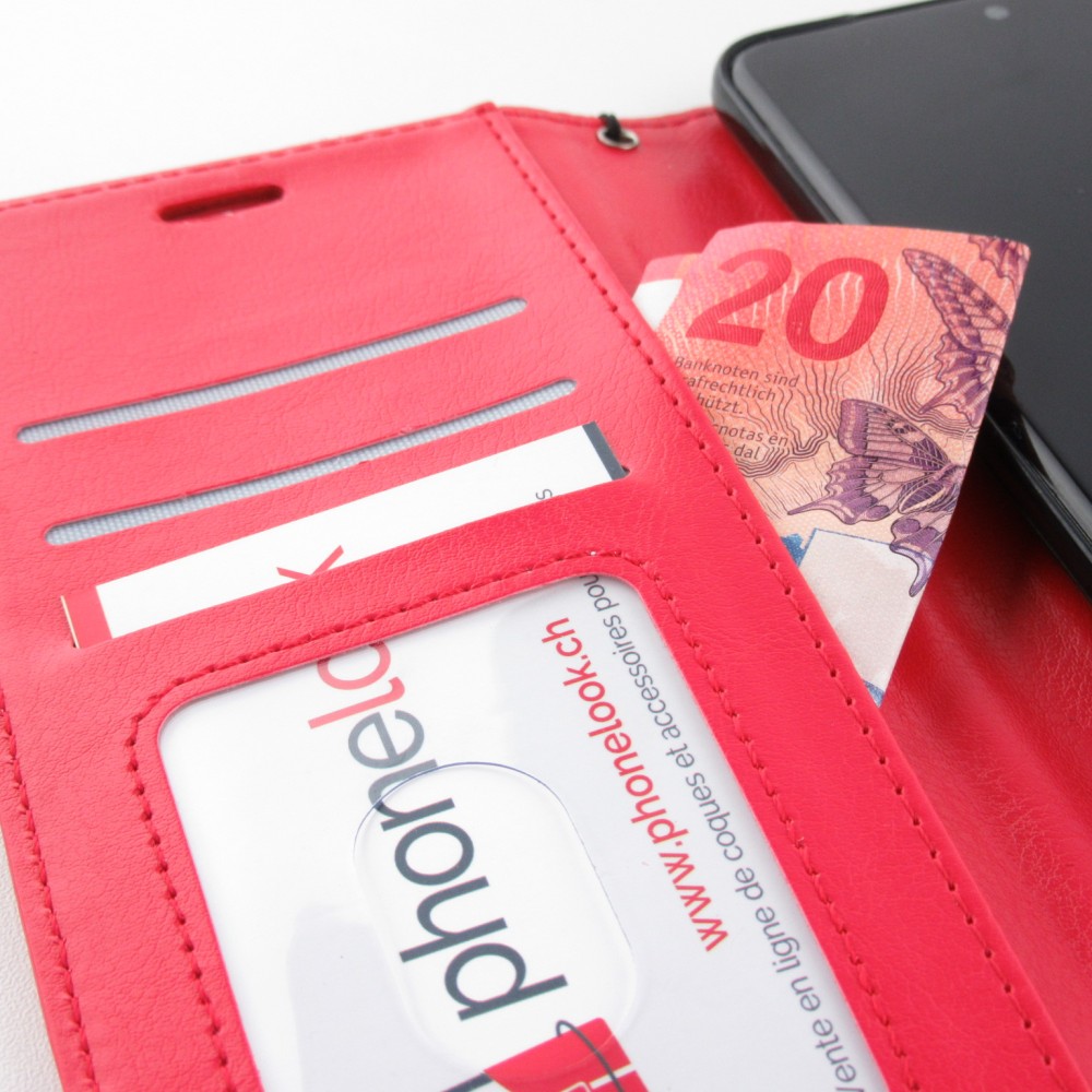 Hülle Samsung Galaxy A34 - Premium Flip Leder Tasche - Rot
