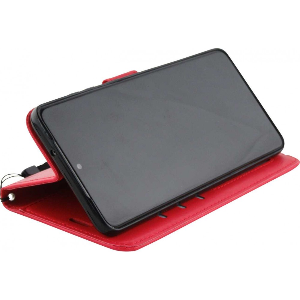 Hülle Samsung Galaxy A34 - Premium Flip Leder Tasche - Rot