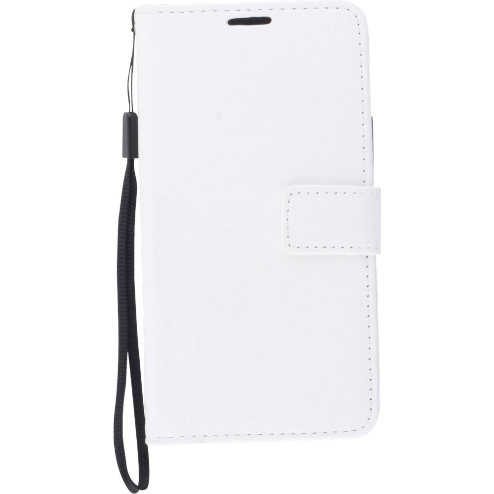 Fourre Samsung Galaxy S25 Ultra - Premium Flip cuir lisse porte-cartes - Blanc