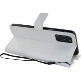 Fourre Samsung Galaxy S25 Ultra - Premium Flip cuir lisse porte-cartes - Blanc