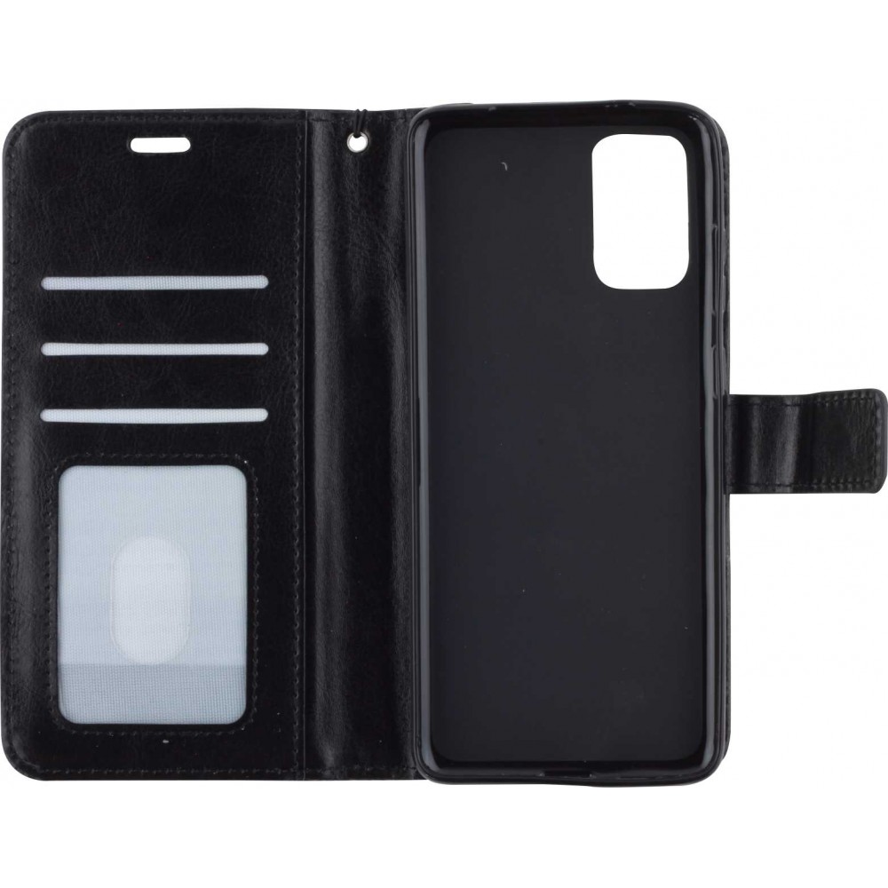 Hülle Samsung Galaxy A13 4G - Premium Flip Leder Tasche - Schwarz