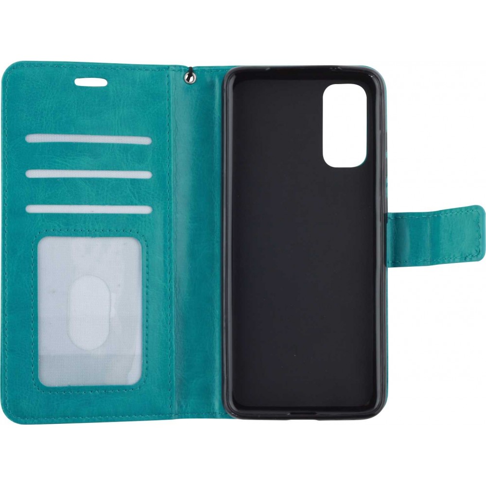 Hülle Samsung Galaxy S24 Ultra - Premium Flip Leder Tasche - Türkis