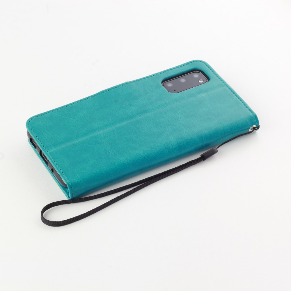 Hülle Samsung Galaxy S24 Ultra - Premium Flip Leder Tasche - Türkis