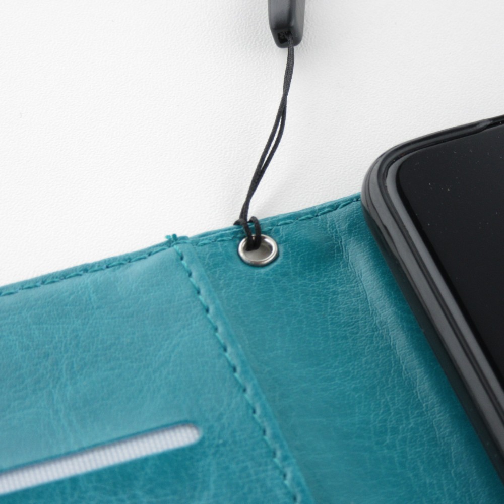 Hülle Samsung Galaxy S24 Ultra - Premium Flip Leder Tasche - Türkis
