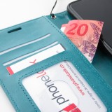 Hülle Samsung Galaxy S24 Ultra - Premium Flip Leder Tasche - Türkis