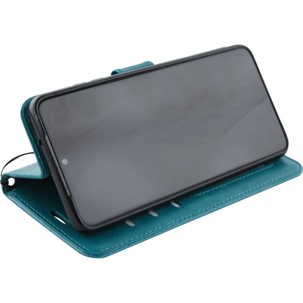 Hülle Samsung Galaxy S24 Ultra - Premium Flip Leder Tasche - Türkis