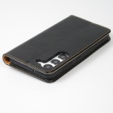 Samsung Galaxy S23+ Case Hülle - Flip Fierre Shann Echtleder - Schwarz