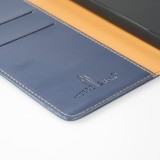 Galaxy S23 Ultra Case Hülle - Flip Fierre Shann Echtleder - Blau