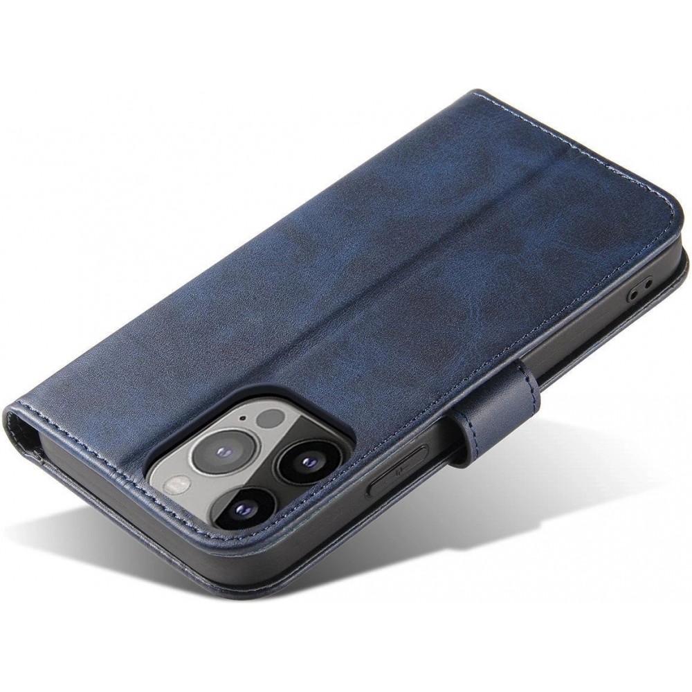 Galaxy S25+ Case H&uuml;lle - Flip Lederh&uuml;lle mit Magnetverschluss - Dunkelblau