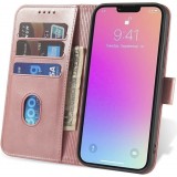 Galaxy S25+ Case Hülle - Magnetverschluss Flip Lederhülle - Rosa
