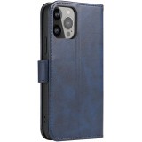 Galaxy S25 Case Hülle - Magnetischer Klapp-Lederhülle - Dunkelblau