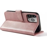 Galaxy S25 Case H&uuml;lle - Magnetischer Klapp-Lederh&uuml;lle - Rosa