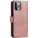 Galaxy S25 Case H&uuml;lle - Magnetischer Klapp-Lederh&uuml;lle - Rosa