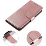 Galaxy S25 Ultra Case H&uuml;lle - Magnetischer Klapp-Lederh&uuml;lle - Rosa