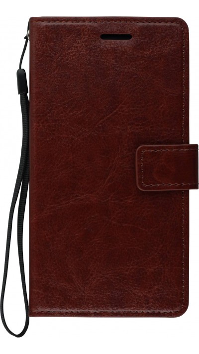 Hülle Samsung Galaxy S8 - Premium Flip Leder Tasche - Braun