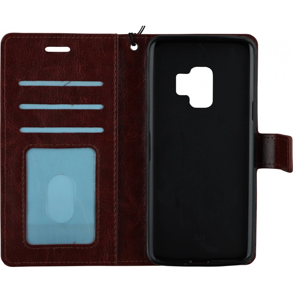 Hülle Samsung Galaxy S8 - Premium Flip Leder Tasche - Braun