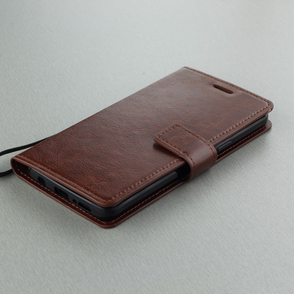 Hülle Samsung Galaxy S8 - Premium Flip Leder Tasche - Braun