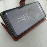 Hülle Samsung Galaxy S8 - Premium Flip Leder Tasche - Braun