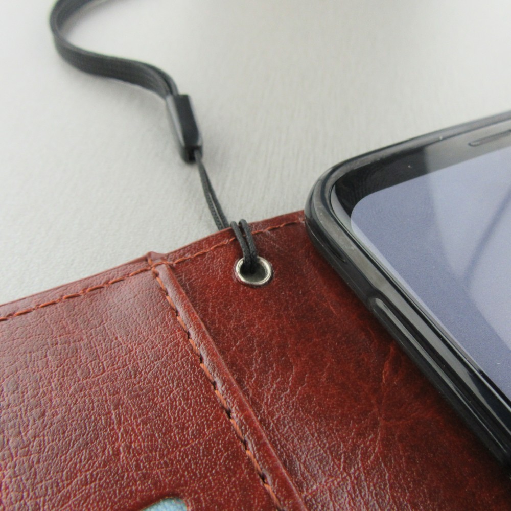 Hülle Samsung Galaxy S8 - Premium Flip Leder Tasche - Braun