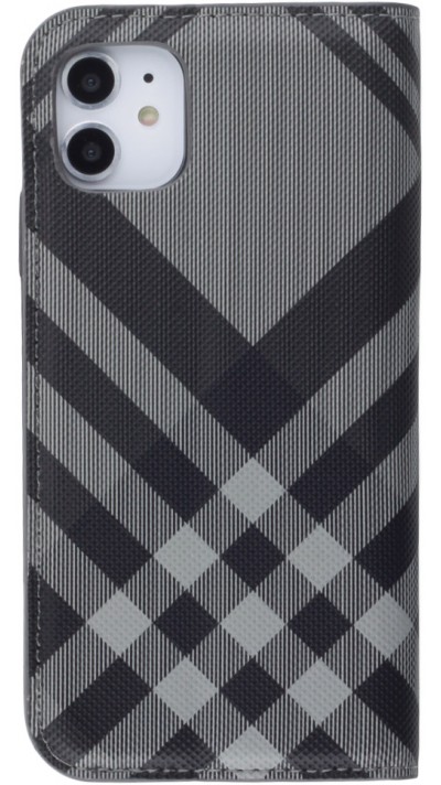 Hülle iPhone 12 / 12 Pro - Flip Lines - Grau