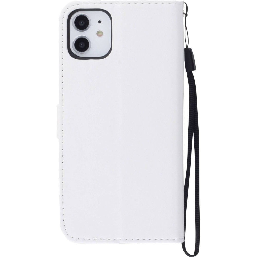 Hülle iPhone 11 - Premium Flip Leder Tasche - Weiss