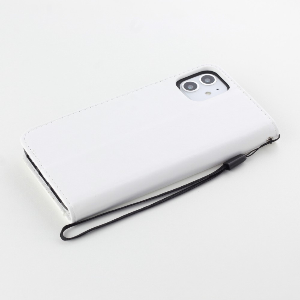 Hülle iPhone 11 - Premium Flip Leder Tasche - Weiss