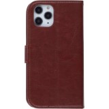 Hülle iPhone 11 - Premium Flip Leder Tasche - Braun