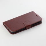 Hülle iPhone 11 - Premium Flip Leder Tasche - Braun