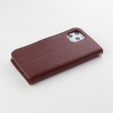Hülle iPhone 11 - Premium Flip Leder Tasche - Braun