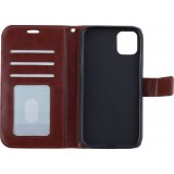 Hülle iPhone 11 - Premium Flip Leder Tasche - Braun
