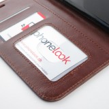 Hülle iPhone 11 - Premium Flip Leder Tasche - Braun