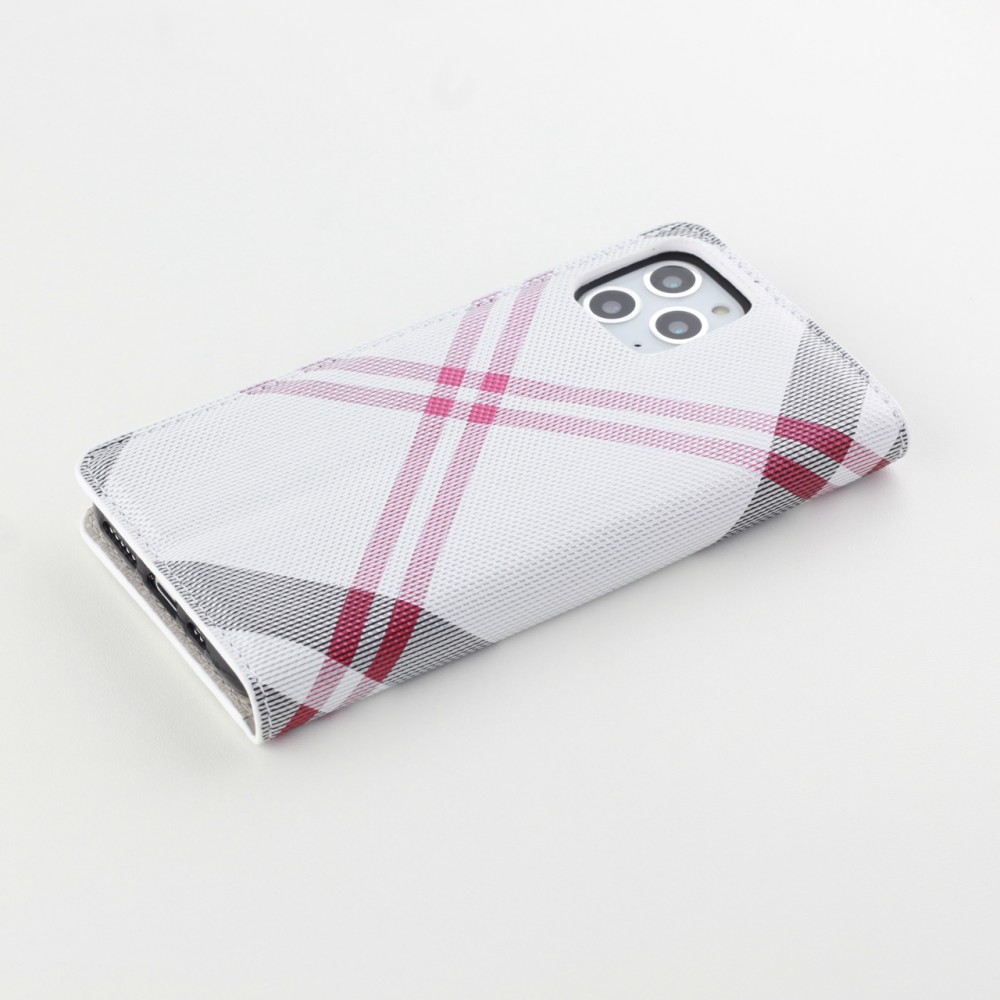 Hülle iPhone 13 mini - Flip Lines - Weiss