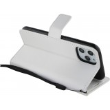 Hülle iPhone 15 Pro Max - Premium Flip Leder Tasche - Weiss