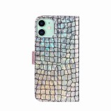 Hülle iPhone 12 mini - Flip Croco Strass  - Rosa