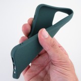 Hülle iPhone 12 / 12 Pro - Silikon Mat Rau - Dunkelgrün