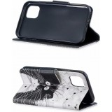 iPhone 13 Pro Max Case Hülle - Flip Schwarz-weiße Katze