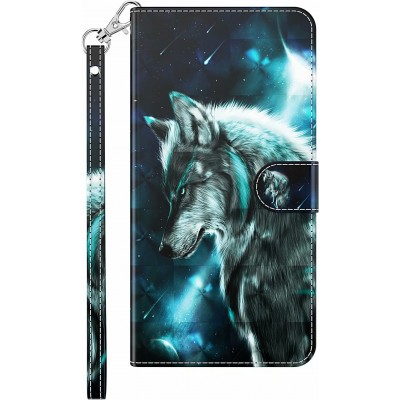 Hülle iPhone 15 Pro - 3D Flip Wolf Universe