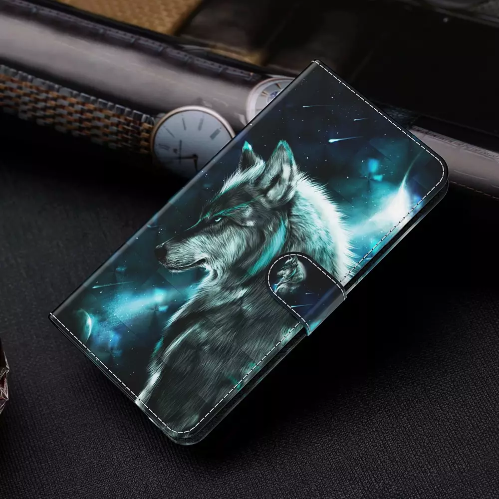 Hülle iPhone 16e - 3D Flip Wolf Universe