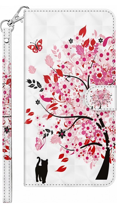 iPhone 14 Pro Max Case Hülle - 3D Flip Baum in voller Blüte