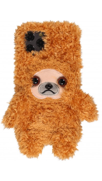 iPhone 13 Pro Max Case Hülle - Weicher Plüsch Teddybär - Braun