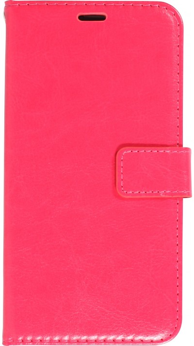 Samsung Galaxy S24 Ultra Case Hülle - Premium Flip Leder Tasche - Dunkelrosa