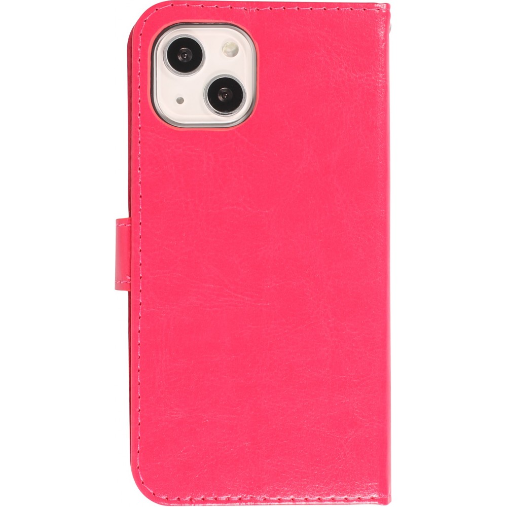 Fourre Samsung Galaxy S24 FE - Premium Flip cuir lisse porte-cartes - Rose foncé