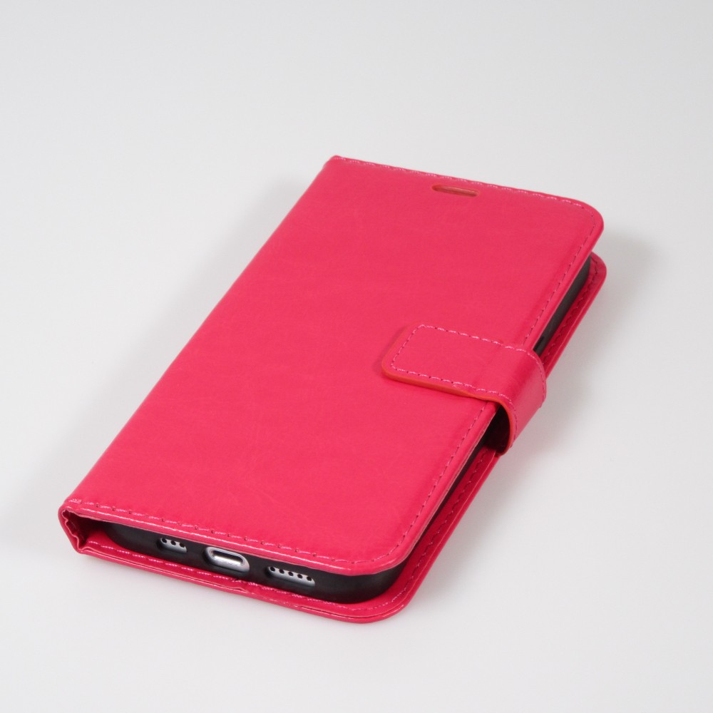 Fourre Samsung Galaxy S24 FE - Premium Flip cuir lisse porte-cartes - Rose foncé